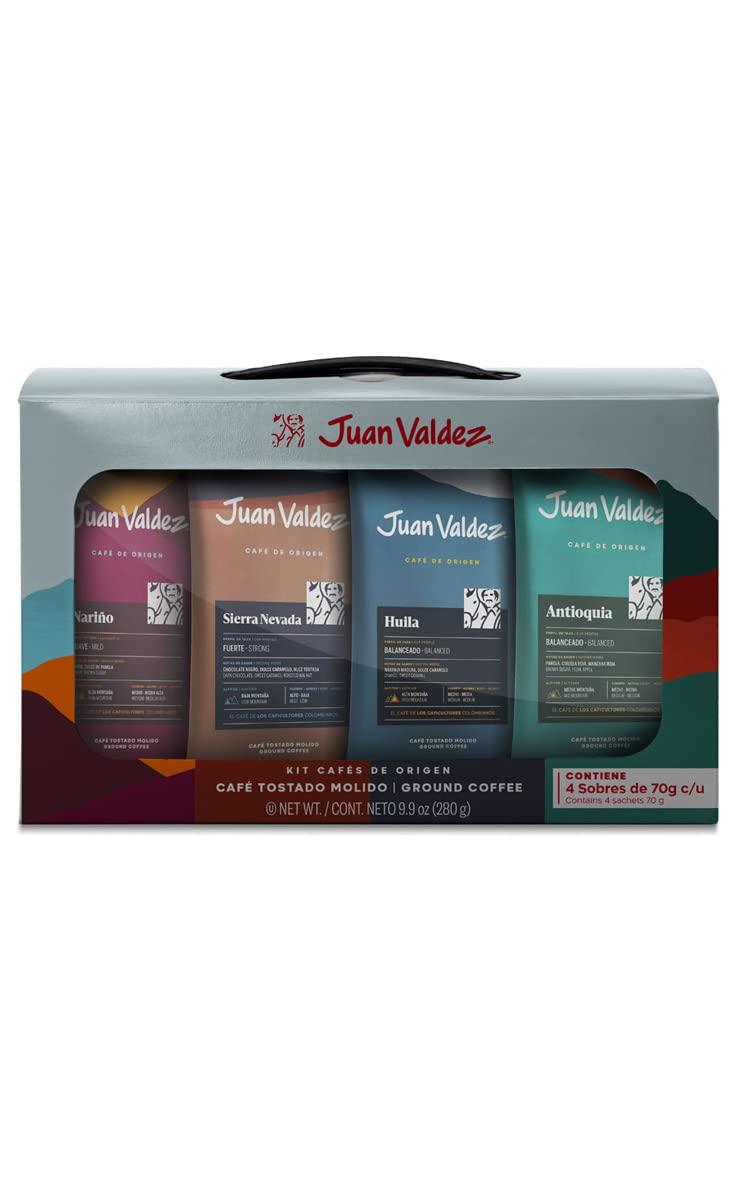 Cafe Juan Valdez Juan Valdez Coffee of Origin Colombian Ground Coffee - Kit x 4 Sachets 280 g
