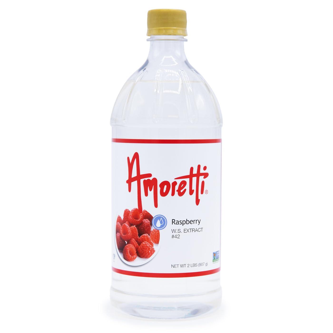 Amoretti Amoretti - Raspberry Extract Water Soluble 2 oz - Highly Concentrated & Perfect For Pastry, Savory, Brewing, and more, Preservative Free, Vegan, Kosher Pareve, Keto Friendly