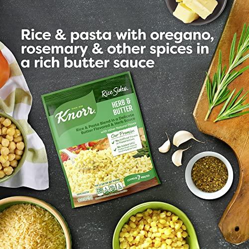 Knorr Knorr, Rice Sides, Flavor, 5.4oz Pouch (Pack of 6) (Choose Flavors Below) (Herb & Butter Rice)