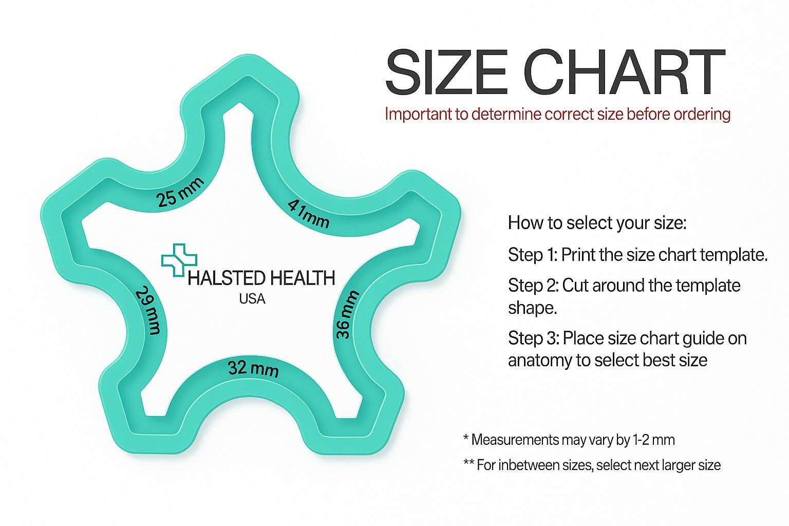 Halsted Health Silicone Male External Catheter, Self-Adhesive, Kink Resistant, Catheter, Urinary Incontinence (32mm)