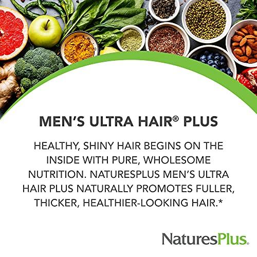 Nature's Plus NaturesPlus Men's Ultra Hair Plus, Sustained Release - 60 Tablets - All-Natural Hair Growth Supplement for Men - Promotes Fuller, Healthier Hair - Gluten-Free - 30 Servings
