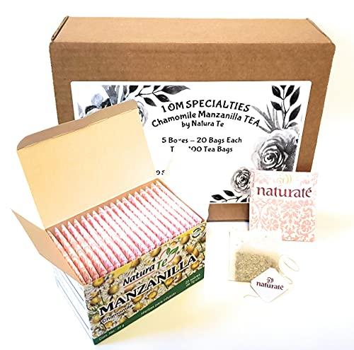 1 OM Classics Classics Chamomile Manzanilla Tea by Natura Te - 5 Piece Value Pack in the 1 OM Crush Resistant Box