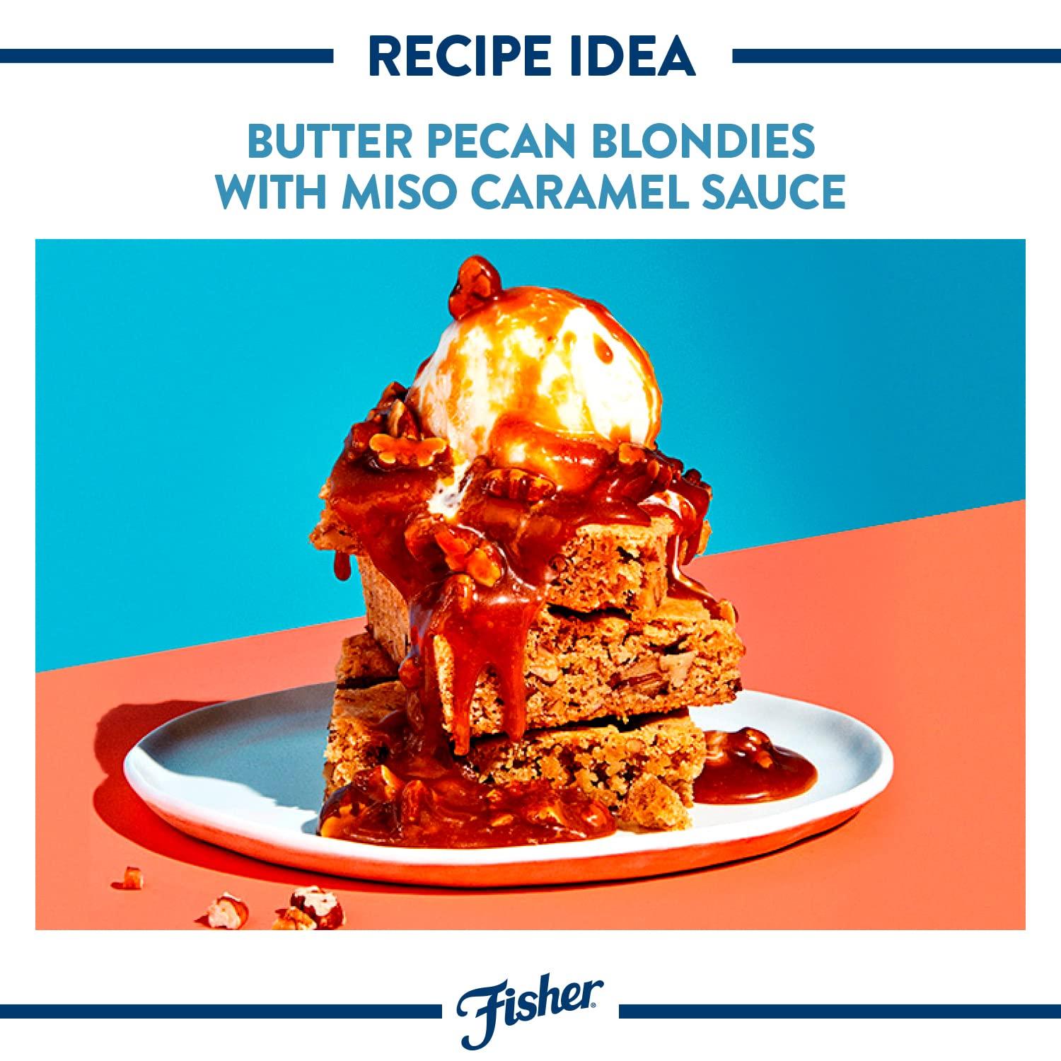 Fisher Fisher Chef\'s Naturals Unsalted Chopped Pecans 10 oz Resealable Bag, Unsalted Raw Nuts for Cooking, Baking & Snacking, Vegan Protein, Keto Snack, Gluten Free Raw Pecans, Chopped Pecan