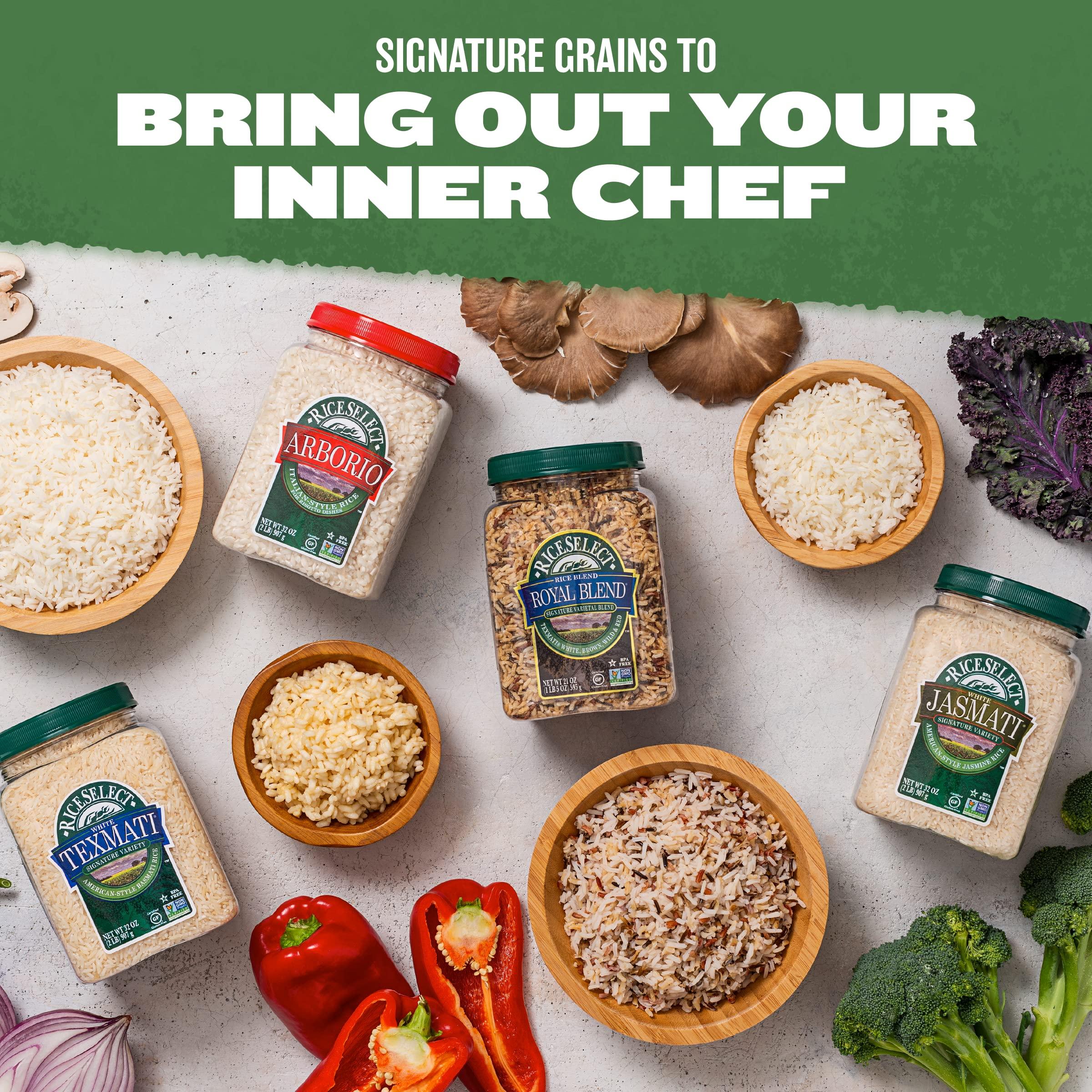 RiceSelect RiceSelect Sushi Rice for Sushi and Japanese Food, Premium Gluten-Free Short-Grain Rice, Non-GMO, 32-Ounce Jar (Pack of 2)