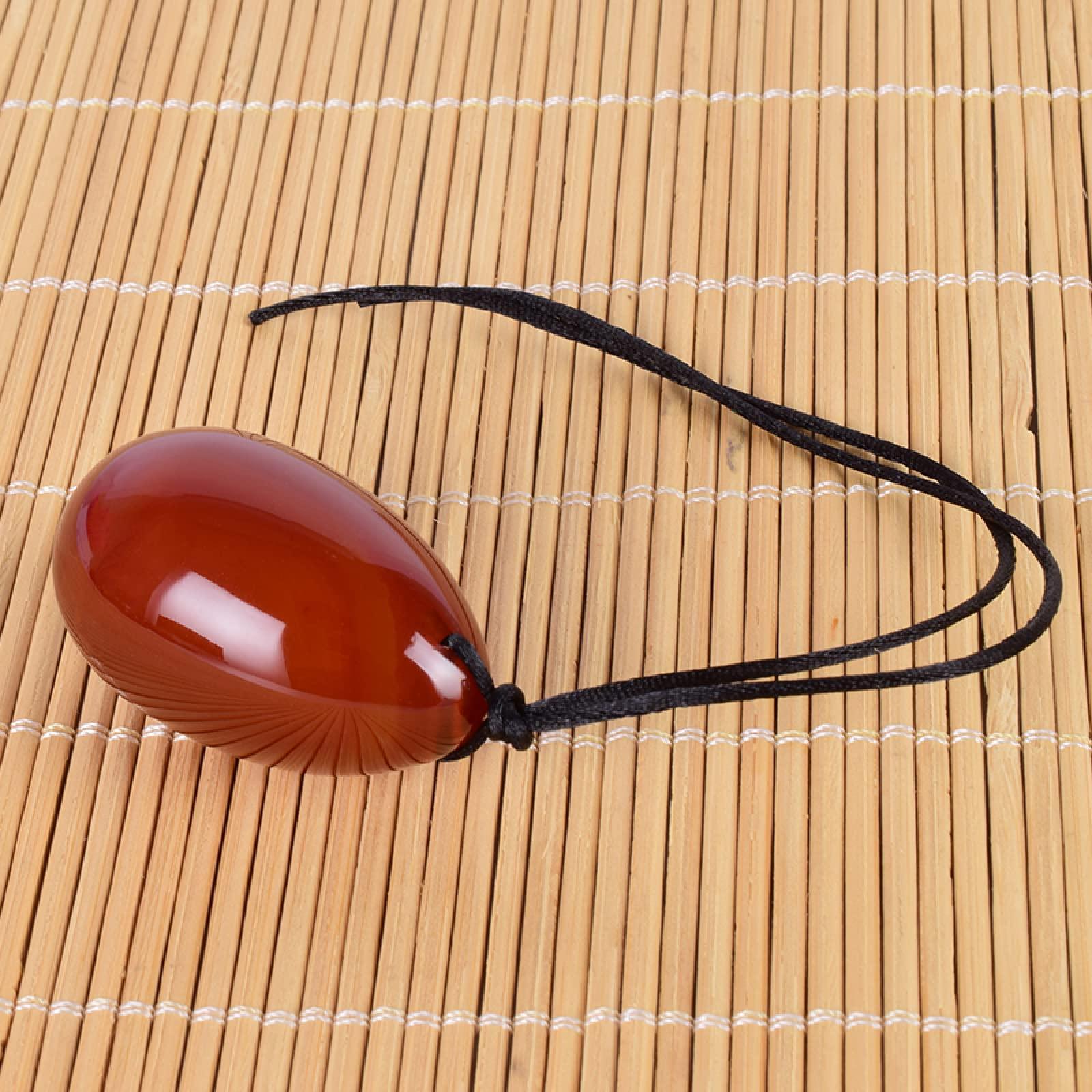 MiZuh Yoni Egg Set Drill 30 * 20 MM Yoni Egg 100% Natural Stone Healing Jade Crystal Egg Mineral Ball Kegel Massage,red Jasper 30x20mm