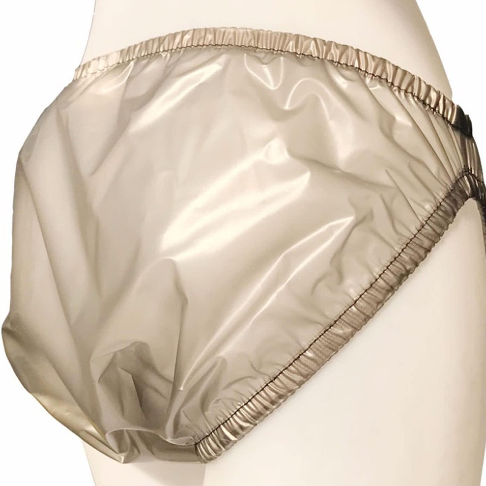 Swing Penguin Plastic Pants for Incontinence Men Waterproof Adult Pull-On-Cover Pants,m-XL (Size : Medium)