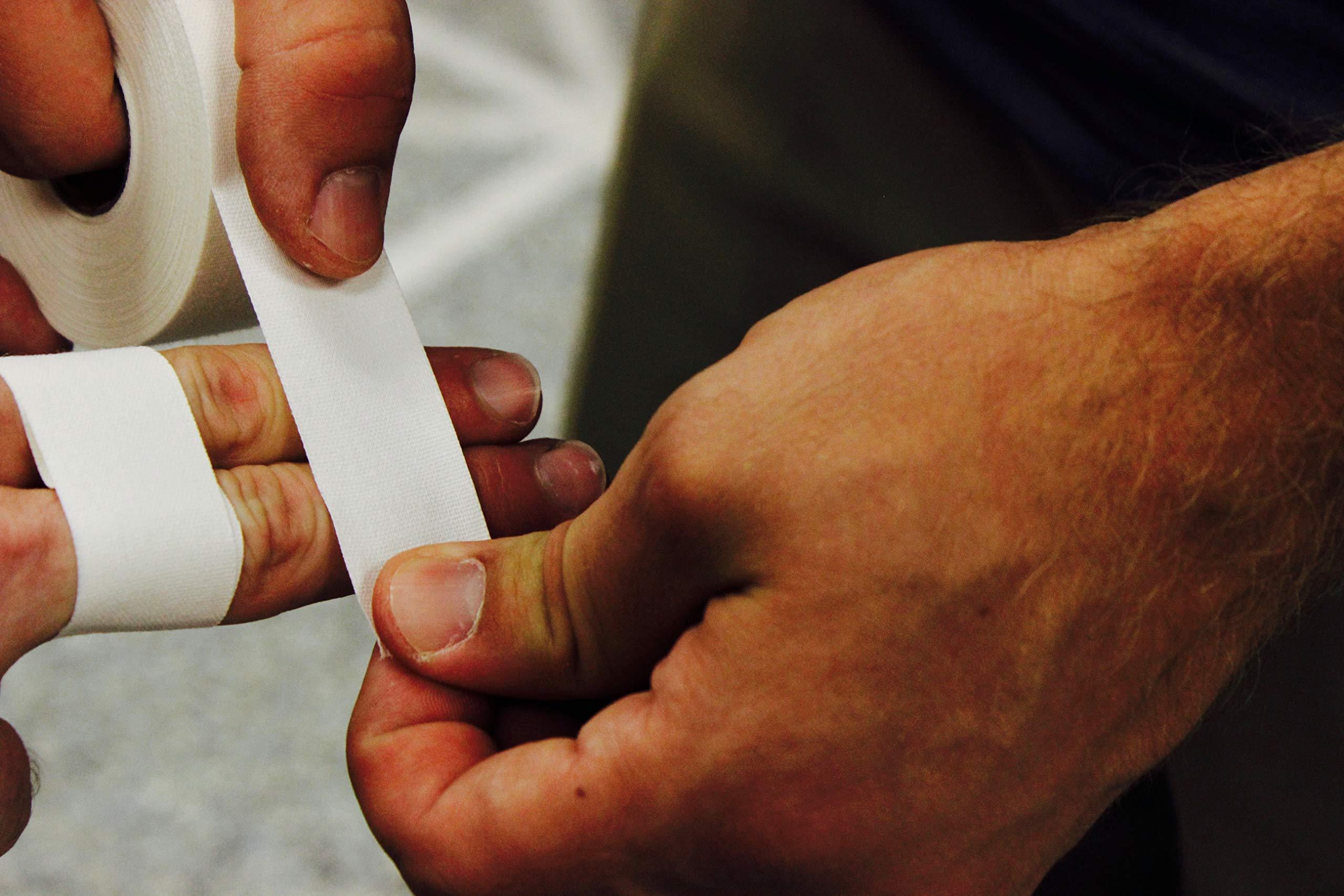 Howies Howies White Athletic Tape Bulk - 8 Rolls 1\" x 15yd Pro Grade Strength Sports Tape, Easy Tear, No Sticky Residue! Single Roll Premium Quality for Athletes and Medical Trainers (45 Feet)