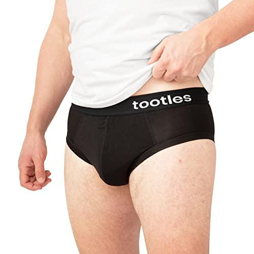 Stitches Medical Fart Filtering Underwear by TOOTLES - Mens Briefs with 100% Activated Charcoal Underwear Liners - Neutralizes & Eliminates Flatulence Odor - 95% Cotton, 5% Spandex