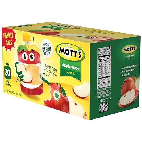 Mott's Mott's Applesauce, Clear Pouches, 3.2 oz (Pack Of 20)