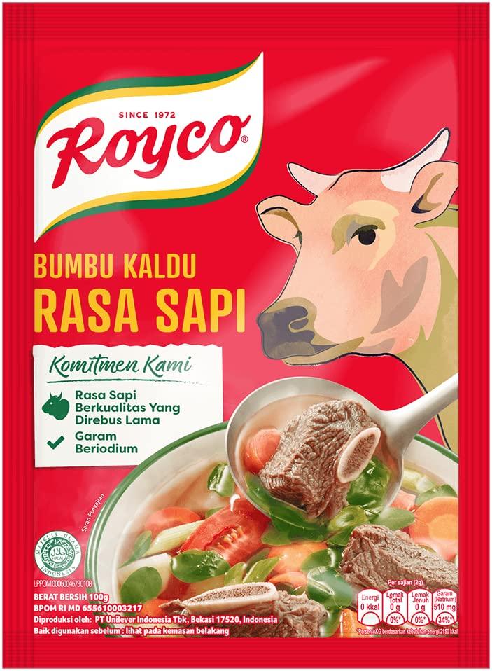 Unilever Indonesia Royco Penyedap Rasa Sapi (Beef Flavoring ), 100 Gram (3.5 Oz)