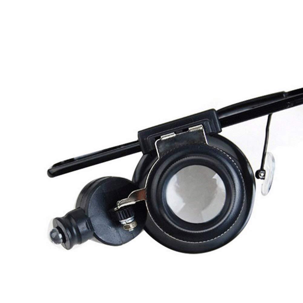 MAZHILIAN MAZHILIAN Headband Magnifier with Light, Head Mounted Magnifying Glasses for Close Work, for Reading,Repair,Newspaper