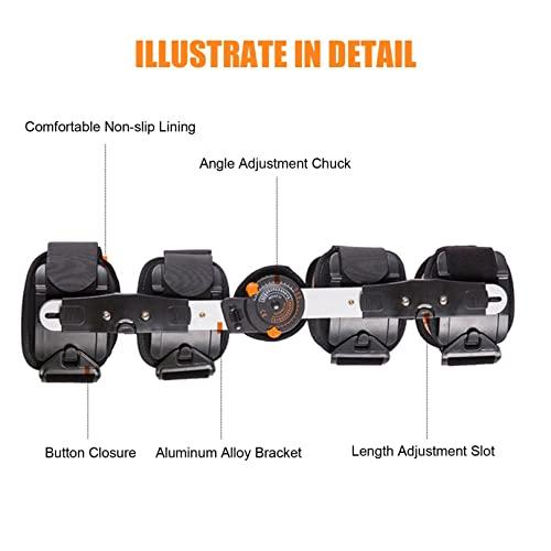 JIONET JIONET Orthopedic Support Knee Pads Adjustable -10-120 Hinged Leg Band Knee Brace Protector Powerleg Bone Orthosis Ligament Care for Meniscus Repairs (Color : Black)