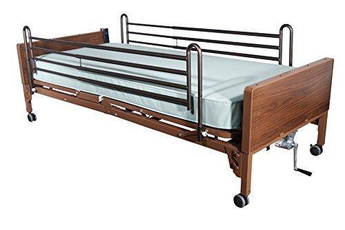 Drive Medical Drive Medical Semi Electric Ultra Light Plus Hospital Bed, Brown, 36"