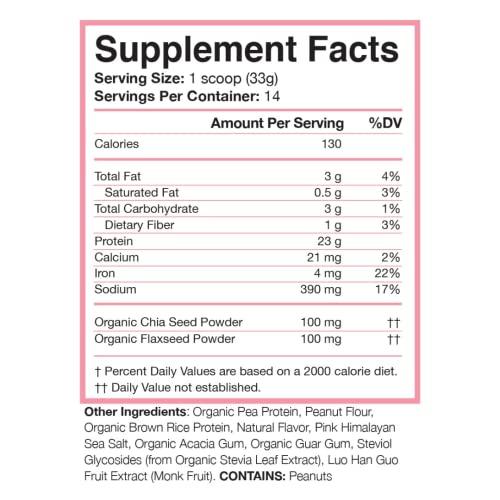 Love Sweat Fitness Love Sweat Fitness Organic Vegan Protein Powder | Peanut Butter | 23g Protein, 14 Servings, Plant Based, Gluten Free, Non-GMO