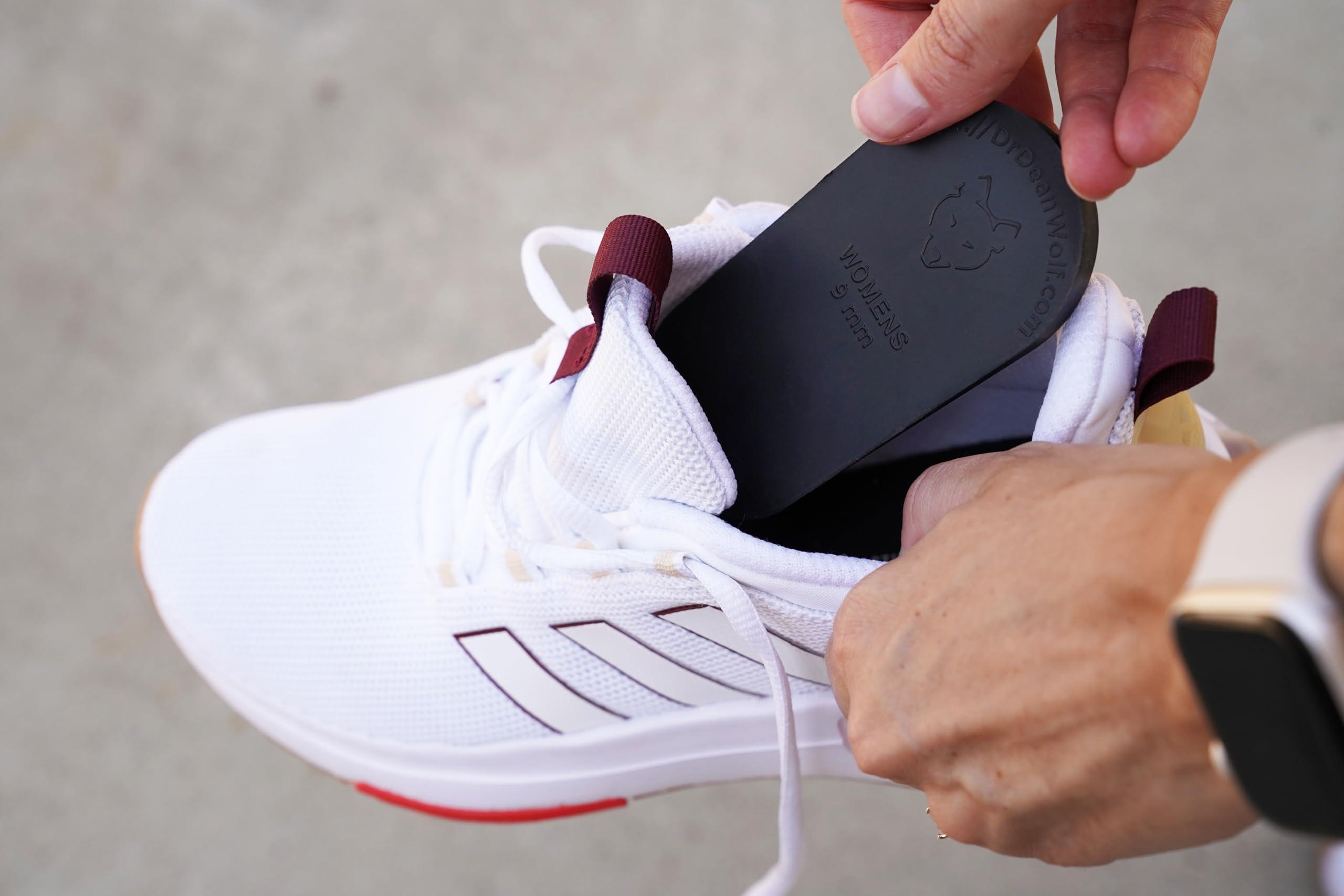 WOLF THERAPEUTICS Dr. Wolf Heel Lifts for Shoes: Men's 9mm Height Increase Insoles, Rubber Heel Inserts for Leg Length Discrepancy & Achilles Tendonitis Relief, Helps Relieve Hip, Knee, & Back Pain (2 Pack)