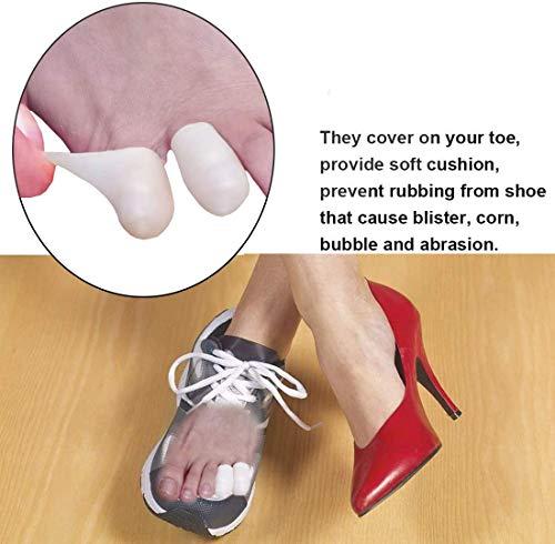 Mcvcoyh Mcvcoyh Pinky Toe Protectors 10 Pack Small Toe Caps, Gel Toe Sleeves Great for Little Toe Blisters for Corns Remover, Callus Cushion, Bunion Treatment, Ingrown Nails