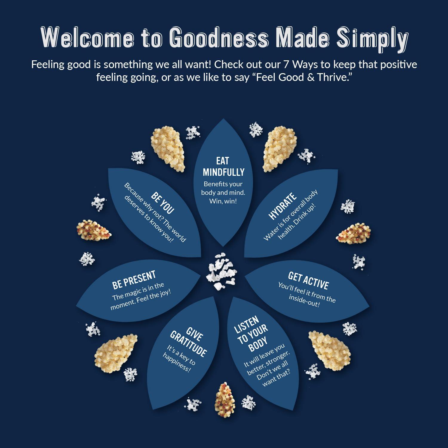 Simply 7 Simply 7, Quinoa Chips, Sea Salt, 3.5 Oz, 8 Pack, Non-GMO, Nut-Free, Vegetarian, Vegan Snack, Low Fat, Low Calorie, Plant-Based, Cholesterol Free