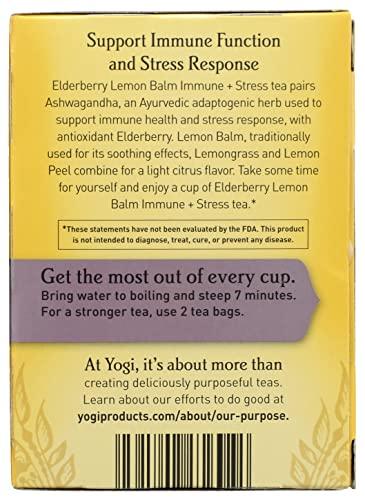 Yogi Tea Yogi Tea Organic Lemon Balm Elderberry Immune Stress Tea, 16 CT