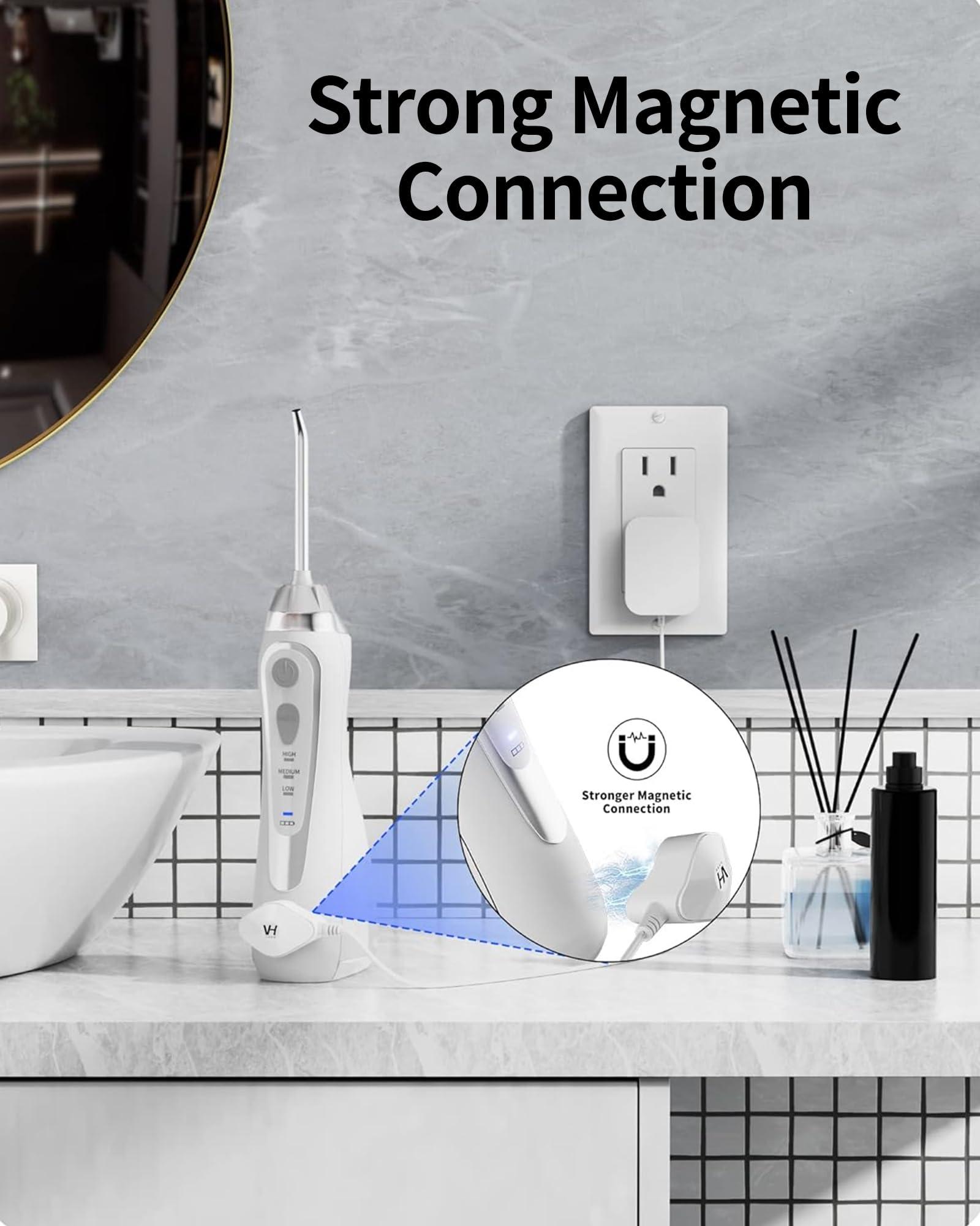 VHBW Magnetic Charger Replacement for Waterpik Water Flosser, Charging Cord Compatible with Waterpik WP-560 WP-562 WP-563 WP-567 WP-569 Power Cord