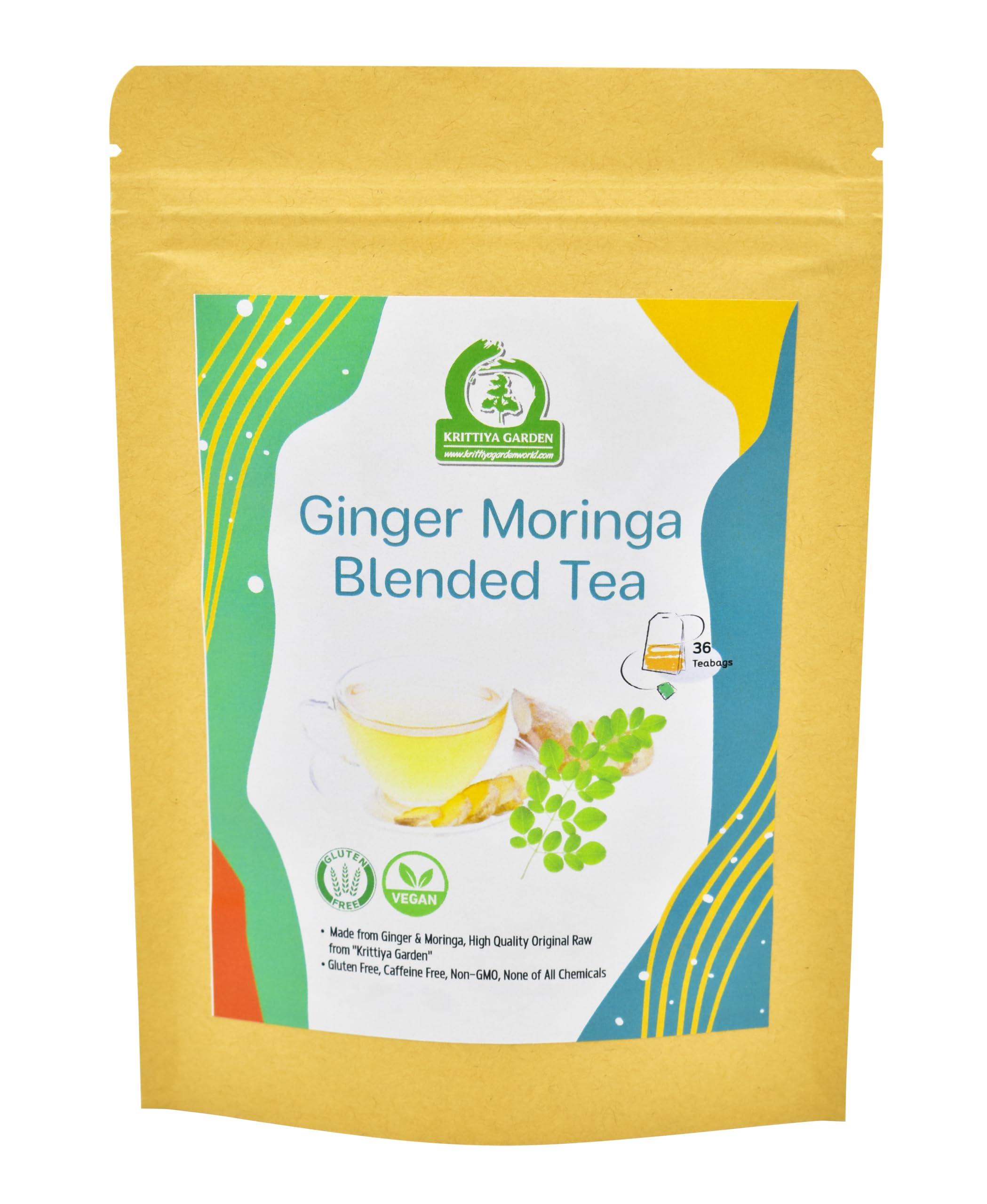 Krittiya Garden Ginger Moringa Blended Tea 36-Teabags (1.9oz)