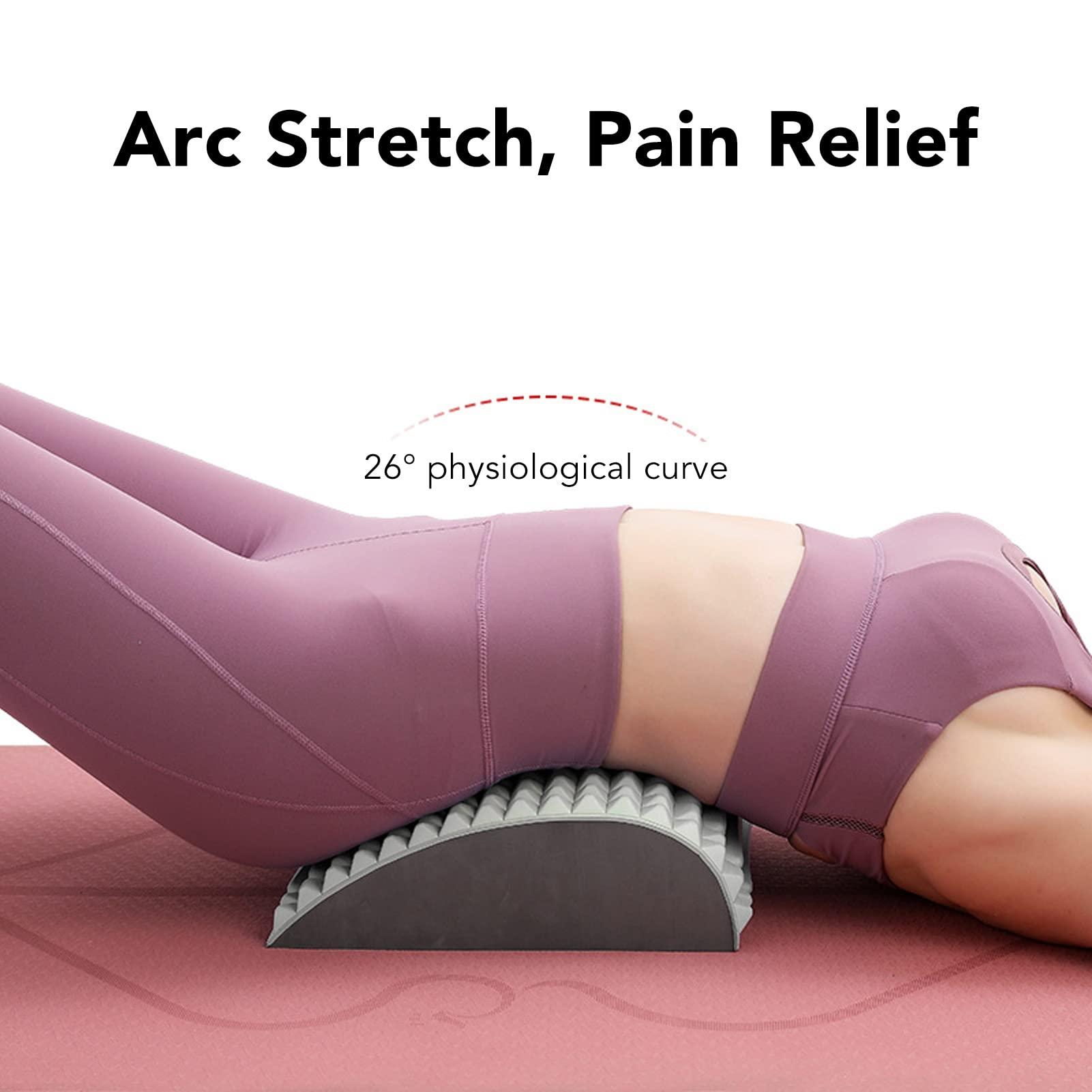 Diydeg Back Stretcher for Lower Back Pain Relief, Neck Cracker Back Cracker Board, Back Cracking Device, Back Massager for Scoliosis, Spine Decompression, Neck and Shoulder Relaxer (Grey)