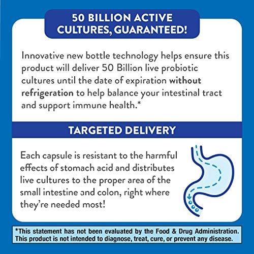 Nature's Way Nature\'s Way Extra Strength** Fortify Probiotic, Prebiotics, 50 Billion Live Cultures, Digestive and Immune Health Support*, 30 Capsules (Packaging May Vary)