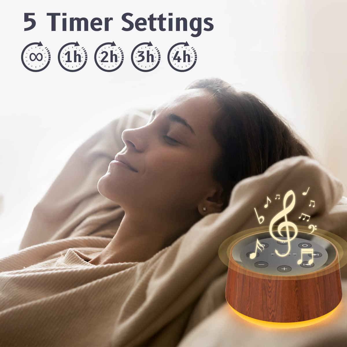 BrownNoise Brown Noise Sound Machine with 30 Soothing Sounds 12 Colors Night Light White Noise Machine for Adults Baby Kids Sleep Machines with 36 Volume Levels Memory Function 5 Timers for Home Office Travel