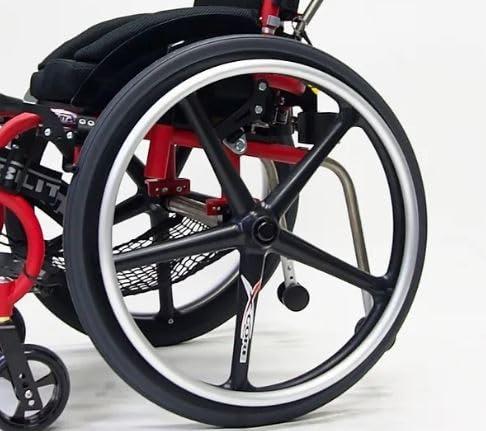 Xcore X-CORE 24" 5 Spoke Wheel with Everyday Soft Roll Solid Tire (Black Wheel)