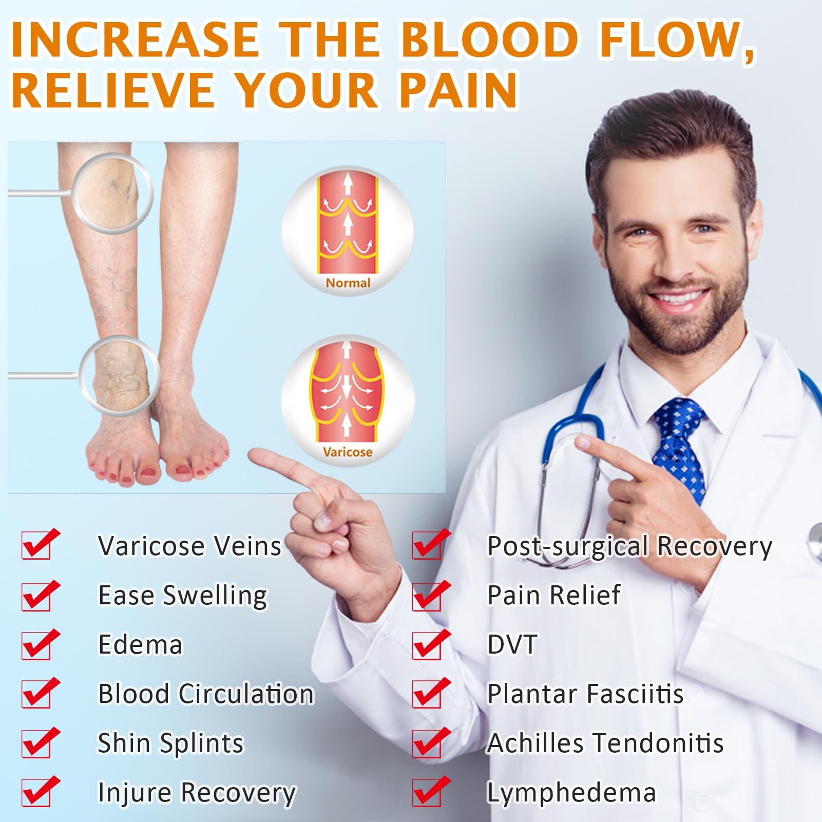 CASMON CASMON Zipper Compression Socks for Women & Men, 20-30 mmHg Closed Toe Knee High Support Sock, Medical Zip up Socks for Edema, Varicose Veins, Post-surgery, Swelling, Nurses, Pregnancy (1 Pair)