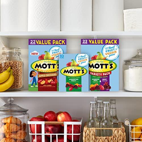 Mott's Mott\'s Fruit Flavored Snacks, Assorted Fruit, Gluten Fee Snack, 10 Pouches, 8 oz