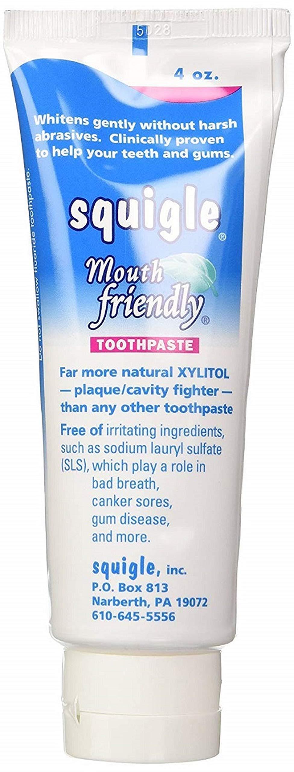Squigle Squigle Enamel Saver Toothpaste (Canker Sore Prevention & Treatment) Prevents Cavities, Perioral Dermatitis, Bad Breath, Chapped Lips - 2 Pack