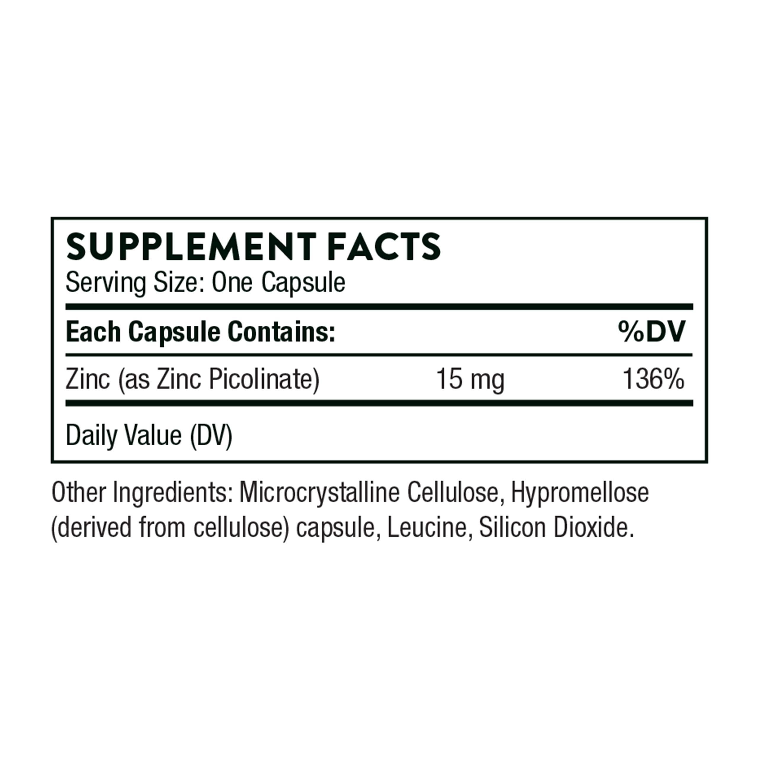 THORNE Thorne Immune Support Bundle: Zinc Picolinate and Vitamin C Capsules - 60 Servings