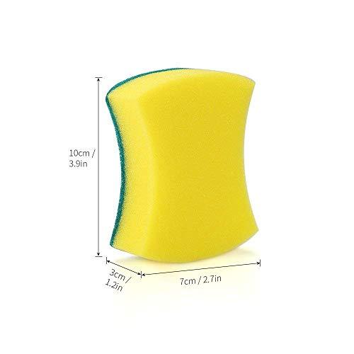 Fauge Fauge 30pcs Multi-purpose Double-faced Sponge Scouring Pads Dish Washing Scrub Sponge Stains Removing Cleaning Scrubber Brush for Kitchen Garage Bathroom