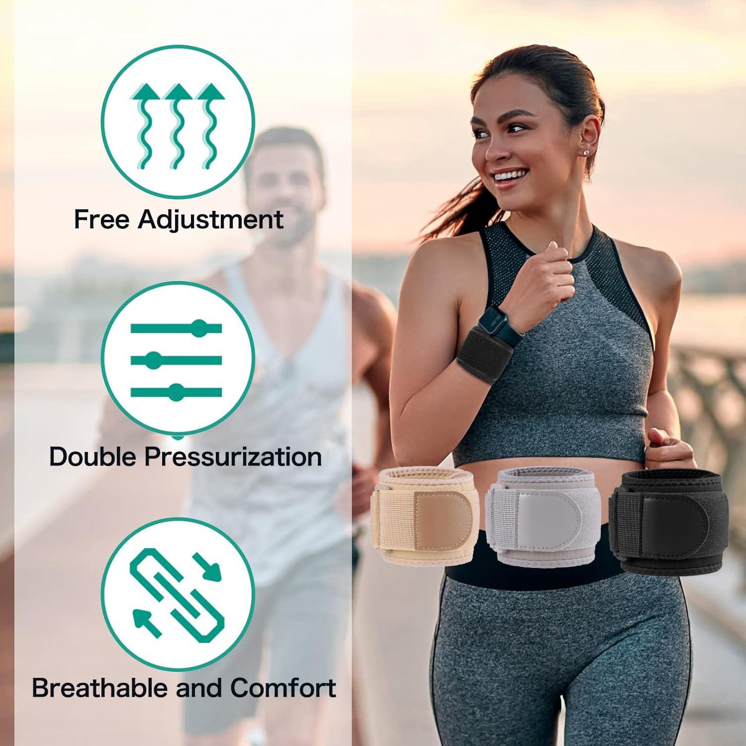 Cinlitek Cinlitek 2 Pack Wrist Wraps for Sports Protection and Pain Relief, Adjustable Wrist Support Strap for Tendonitis, Working Out, Weightlifting,Strength Training,Kettlebell,Unisex(Skin)