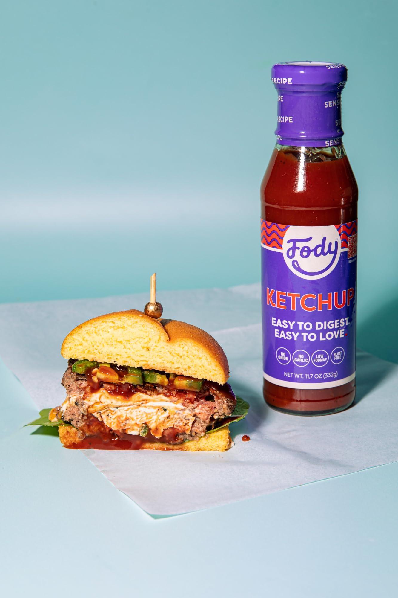 Fody Fody Foods Vegan Regular Tomato Ketchup, Low Fodmap Certified, Sensitive Recipe, Gut & IBS Friendly Condiment, Non GMO, 2 Pack