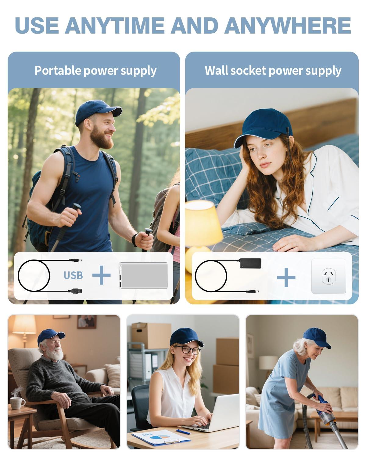 LONLIKE LONLIKE Light Therapy Hat, Red Light Cap for Head with Timer & Controller, Red Light 630nm Infrared Light 850nm 940nm Infrared Therapy Cap