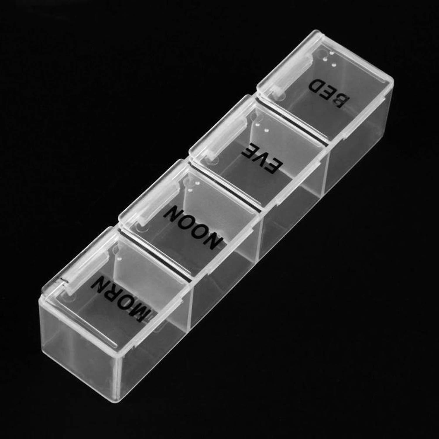 NA NA Pill Wallet with PU Bag Portable 28 Grids Pill Box Tablet 7 Day Weekly Medicine Box Drug Dispenser Tablet Holder Organiser