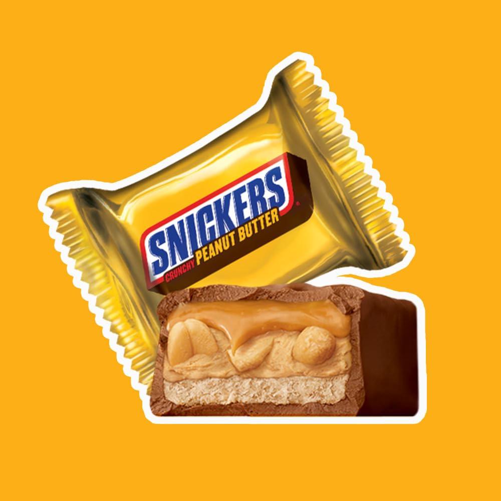 Snickers SNICKERS Crunchy Peanut Butter Squared Fun Size Halloween Chocolate Candy Bars, 11.5oz