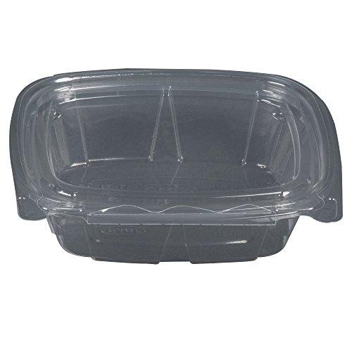 DART Dart 24 oz ClearPac® SafeSeal Tamper-Evident Clear PET Plastic Container with Hinged Flat Lid, CH24DEF (200 Count)