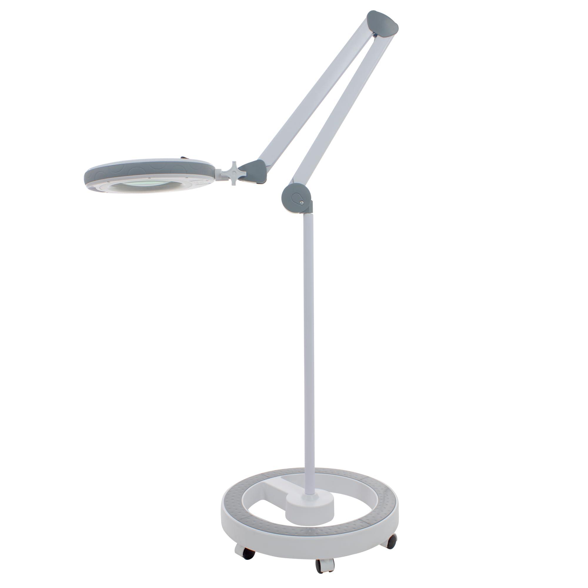 SKINACT Pro Series Moda LED (5X Diopter) Magnifying Lamp with Large Glass 5.5" Width and Touch Control Brightening Adjustment System