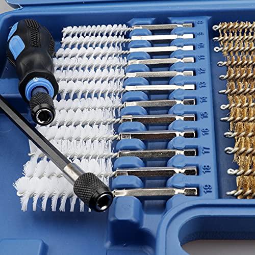 tooloflife Wire Brush Attachment for Drill Set | 38 Piece | 1/4" for Power Drill or Die Grinder