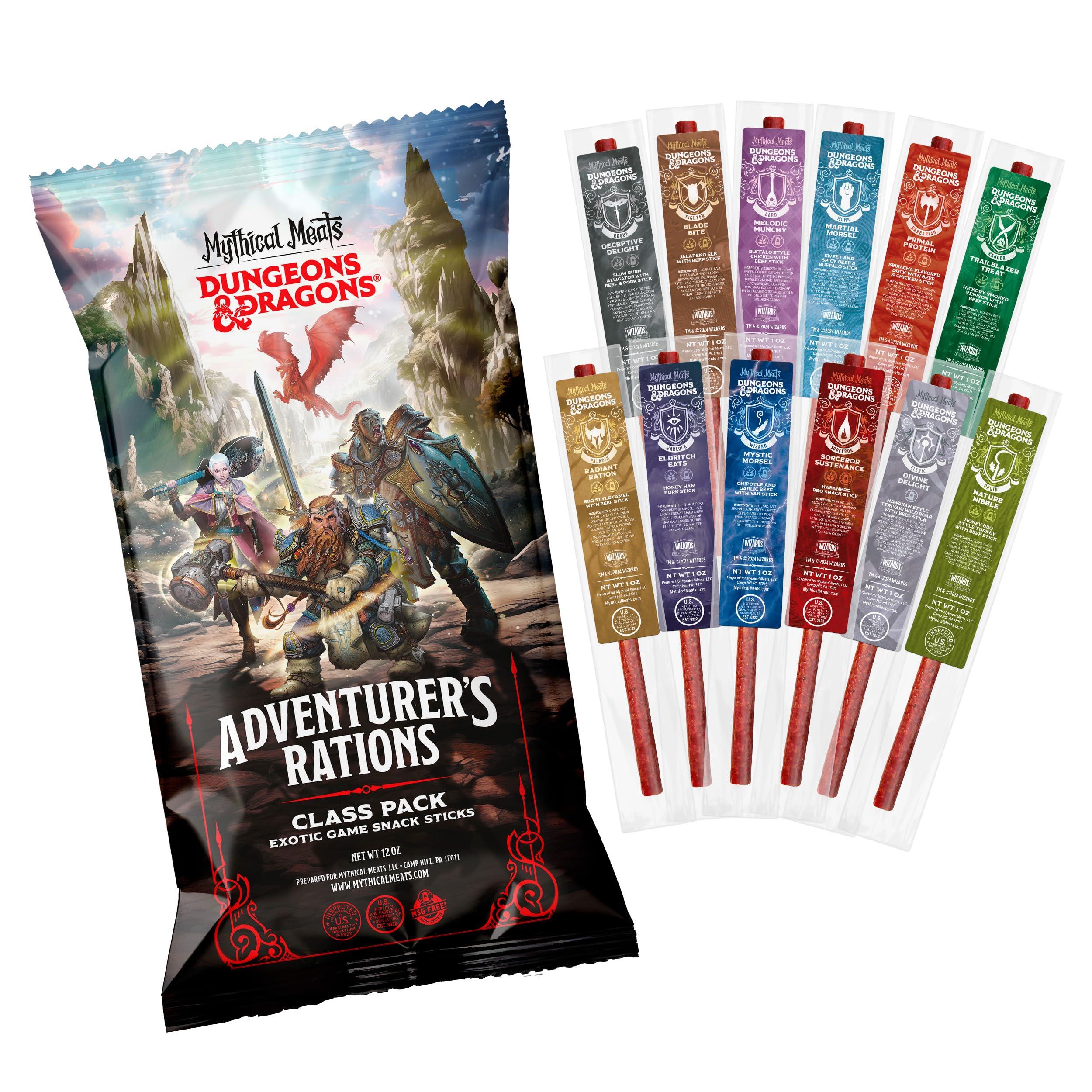 Mythical Meats Mythical Meats Dungeons & Dragons Jerky Stick Variety Pack - 12 Jerky Sticks - MSG Free