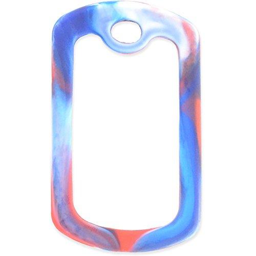 Goods For Giving Custom 2 Pack - Medical Id Medical Alert ID Necklaces with Pink Custom Tags, Red/White/Blue Silencers, and 30'' USA Chains