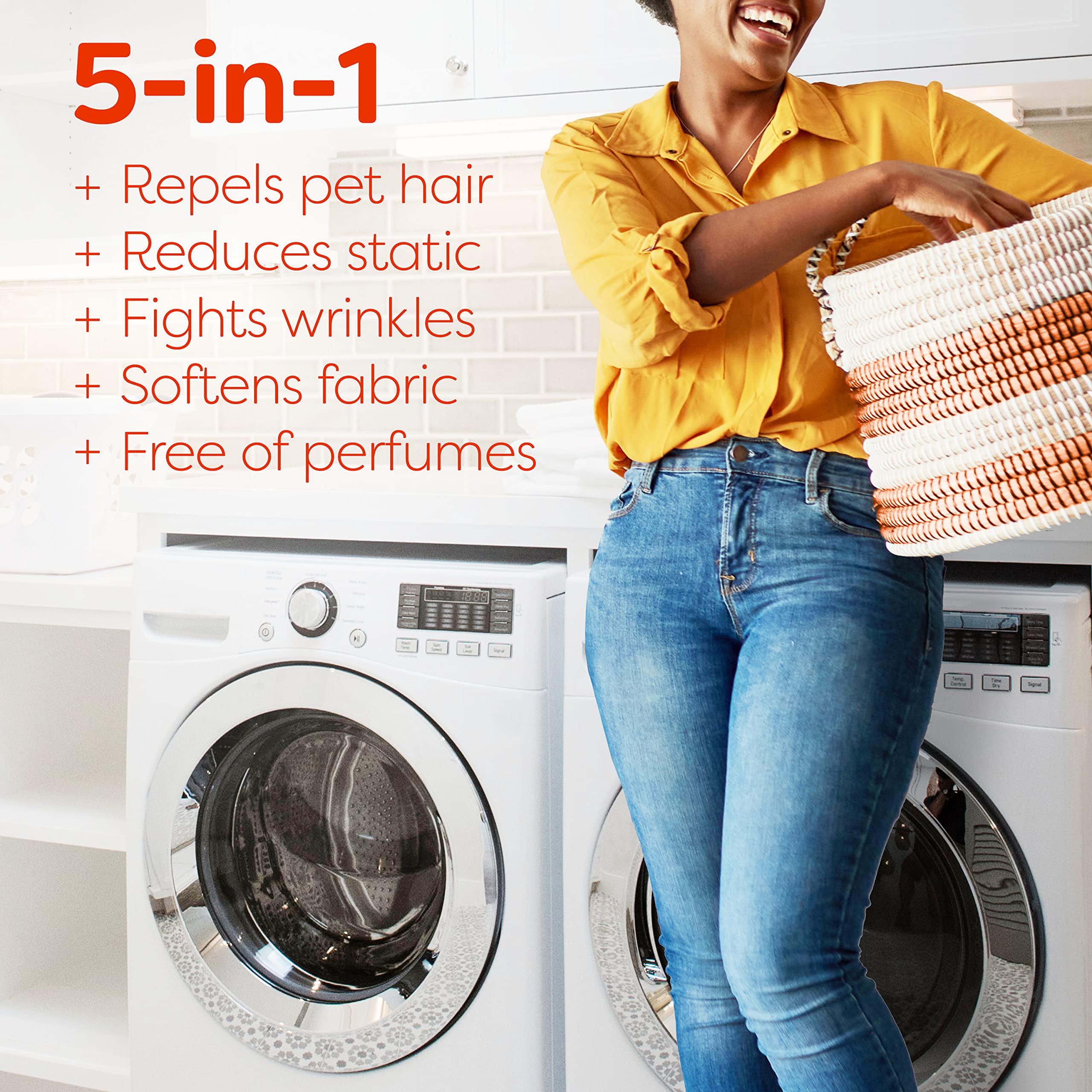 Bounce Bounce Pet Hair and Lint Guard Mega Fabric Softener Dryer Sheets with 3X Pet Hair Fighters, Unscented, 150 Count