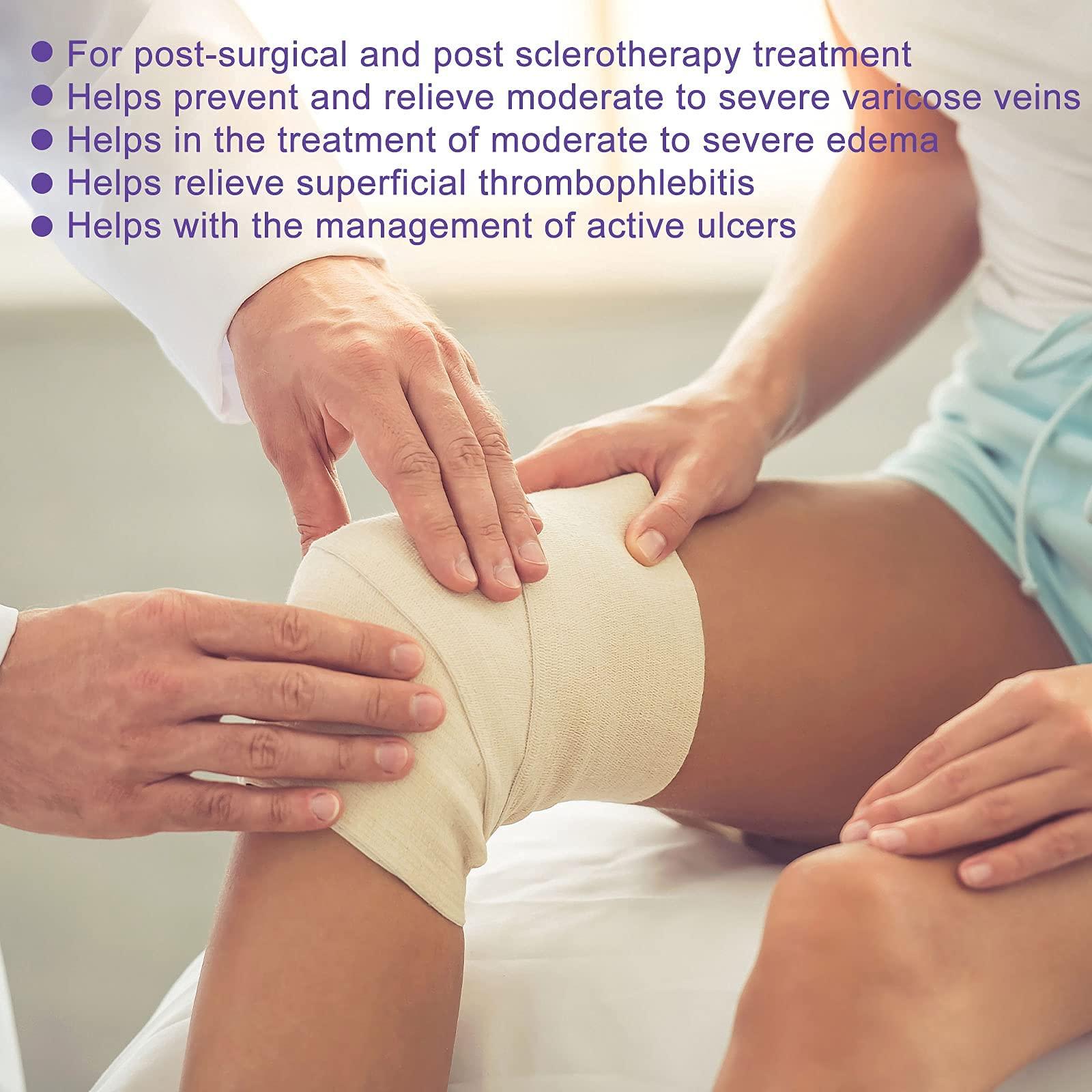 Athbavib Thigh High Compression Stockings 20-30 mmHg, Closed Toe Socks for Women & Men