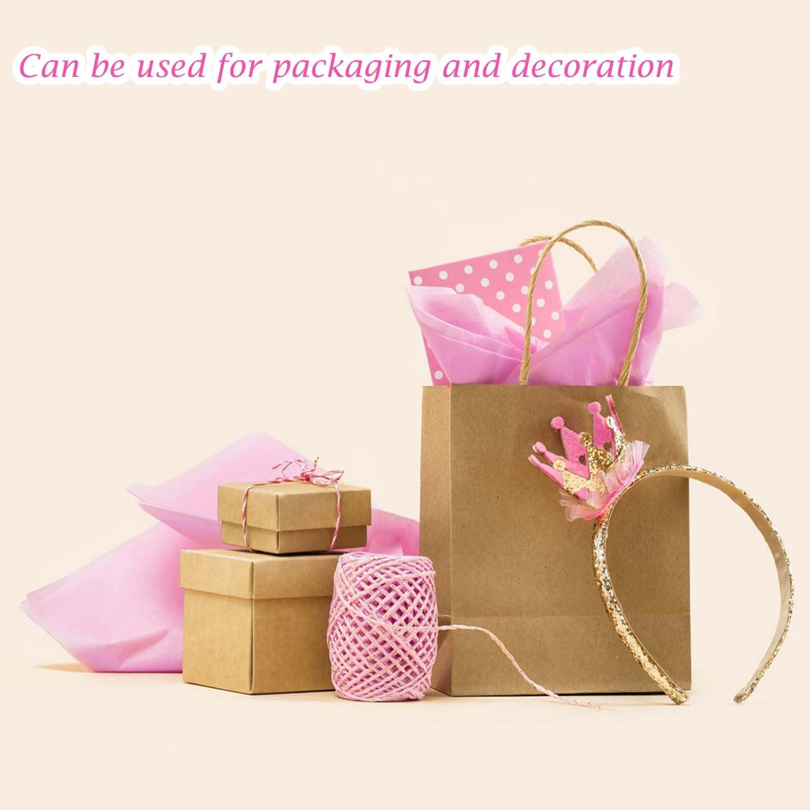 RINDOJIN RINDOJIN 100 Sheets Hot Pink Tissue Paper for Gift Bags 14 x 20 Inches Wrapping Tissue Paper Hot Pink Wrapping Paper for Gift Packaging Filler Art Crafts Wedding Birthday Gift Wrapping Paper