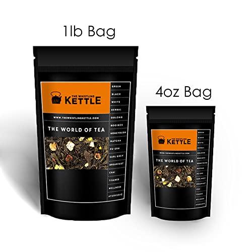 WK The Whistling Kettle The Whistling Kettle Strawberry Orange Tea- Refreshing and Citrusy Flavored Green Tea with Strawberries and Oranges- 4oz (96 servings)