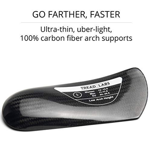 Tread Labs Dash Carbon Fiber Performance Insoles Add Ultra Firm Orthotic Arch Support to Soccer Cleats, Cycling Shoes and Running Shoes