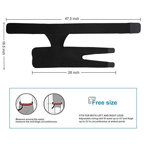 Greensen Compression Brace Sleeve for Hip, Groin Support Wrap for Thigh Hamstring Hip Arthritis Bursitis Sciatica Pain Relief Brace for Women Men Hip Flexor Brace Quad Muscle Strains Fits Both Legs