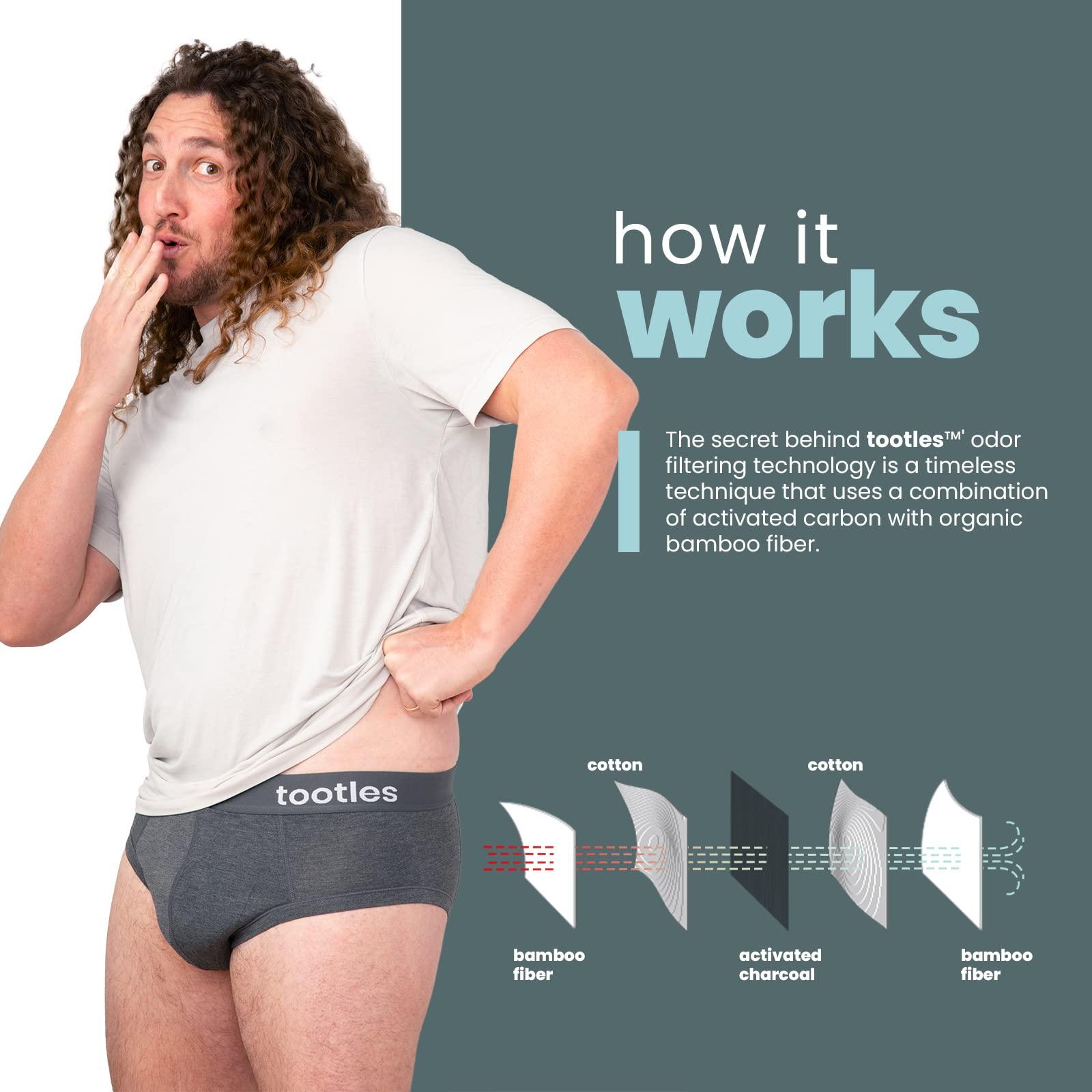 Stitches Medical Stitches Medical Fart Filtering Underwear Men\'s Briefs with Activated Charcoal Liners - Neutralizes Flatulence Odor